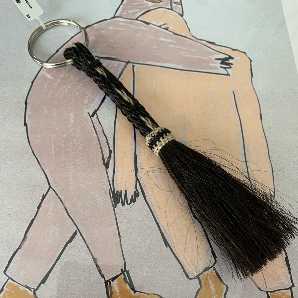 Black Braided Keychain